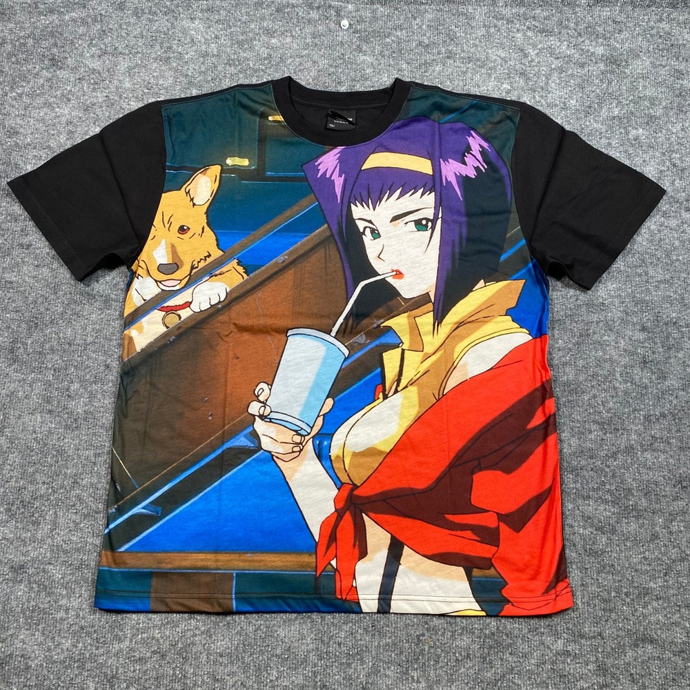Dumbgood Cowboy Bebop‎ Faye Valentine Ein Graphic T-Shirt Mens Medium Black
